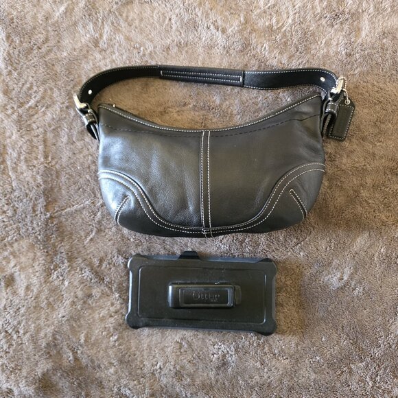 Coach Soho Y2K Small Leather Hobo Bag Black AUTHENTICATED Vintage 9541 - Picture 16 of 16